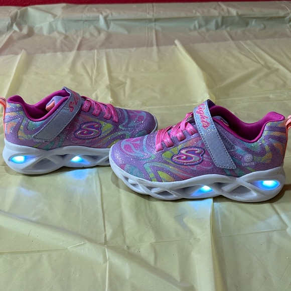 Skechers Other - Skechers Pink and Purple Light-Up Shoes girls size 13